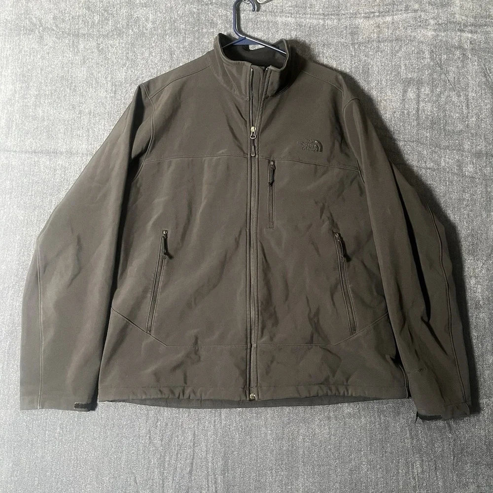 The North Face Apex Bionic Mens Jacket Large L Gray WindWall Softshell Coat